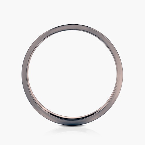 Obrączka partnerska Sign of Love®: czarne złoto, płaska, 4mm